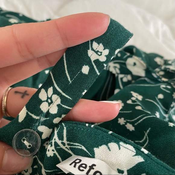 Reformation green floral mini dress - Picture 4 of 8